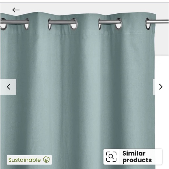 La redoute interieurs Taima Linen/Cotton Blackout Lined Curtain with Eyelets - Picture 2 of 4
